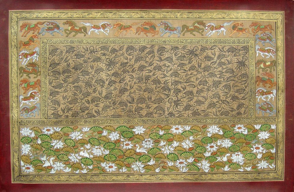 Tussar painting by Laxmi Meher