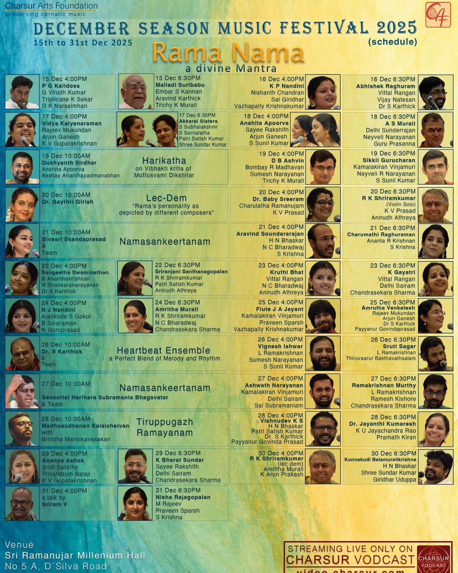 Charsur Arts Foundation December Season Music Festival 2025 - Rama Nama