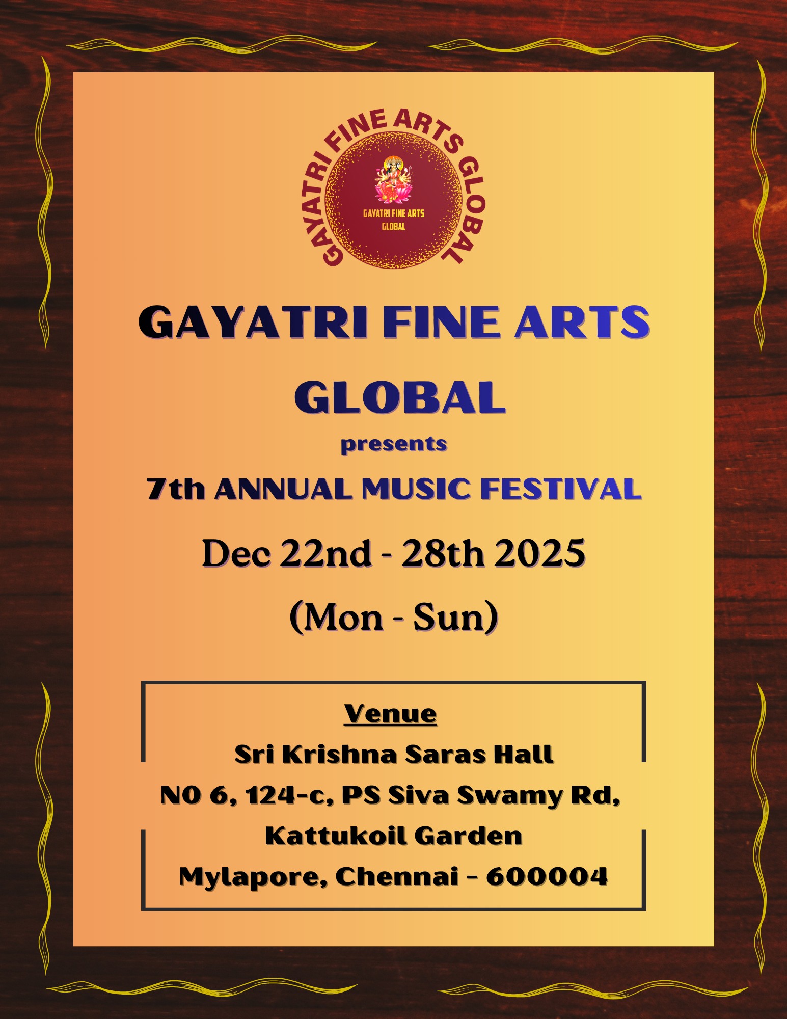 Gayatri Fine Arts and Gayatri Fine Arts Global - 7th Annual Music Festival